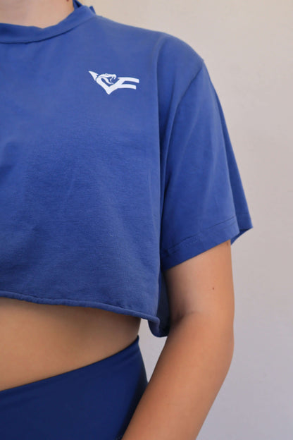 Navy Crop Tee - 3